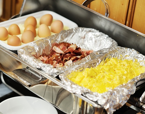  Egg dishes, bacon